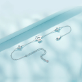 wholesale 925 Sterling Silver Paw Print White Opal Cubic Zirconia Bracelet For Women-0-4