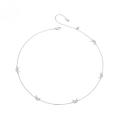 wholesale 925 Sterling Silver Butterfly Cubic Zirconia Anklet Dainty Chain Ankle Bracelet For Women-0-3