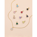 wholesale S925 Sterling Silver Waterdrop Colorful Zircon Necklace For Women, Elegant Pendant-0-1