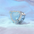 wholesale 925 Sterling Silver Heart Opal Charm Cubic Zirconia Daisy Flower Bead For Bracelet-0-1