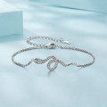 wholesale 925 Silver Plated Platinum Trendy Snake Bracelet Light Luxury Women Accessory-0-3