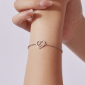 wholesale "S925 sterling silver plated white gold pony heart bracelet fashion accessory"-0-2