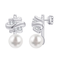 wholesale S925 silver pearl earrings and necklace set, customizable jewelry for women-0-0