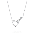 wholesale Sterling Silver Women's Necklace With A Uniquely Designed Love Infinity Symbol, A Luxurious 520 Valentine's Day Gift-0-0