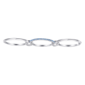 wholesale Sterling silver S925 three-ring band ring, minimalist tail ring design jewelry-0-3