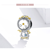 wholesale S925 silver gold-plated beads set, lucky golden money series for jewelry making-undefined