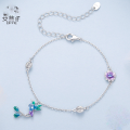 wholesale S925 sterling silver spring bird flower necklace ring earring set for women-0-4