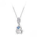 wholesale S925 silver ocean crab pendant, cute animal bead for charms, jewelry making-0-0