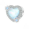 wholesale 925 Sterling Silver Heart Opal Charm Cubic Zirconia Daisy Flower Bead For Bracelet-0-4
