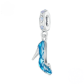wholesale 925 Sterling Silver Blue Opal Heart Charm Bead For Bracelet-0-8