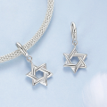 wholesale 925 Sterling Silver Six Pointed Star Pendant Lavender Beaded Necklace For Women-0-1