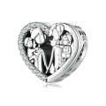 wholesale S925 Sterling Silver Family Love Bracelet Beads Loose Pearls For Diy-0-0