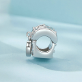 wholesale 925 Sterling Silver Treasure Chest Bow Heart Opal Dangle Charm Bead For Bracelet-0-2