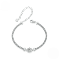 wholesale S925 silver, plated, delicate Moissanite woven bracelet, lightweight luxury women's accessory-0-0