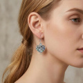 wholesale 925 Sterling Silver Mother Of Pearl Heart Earrings-0-3