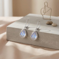wholesale 925 Sterling Silver Couple Tree Of Life Moonstone Drop Earrings White Gold Plated-0-2