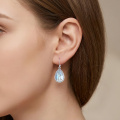 wholesale 925 Sterling Silver Couple Tree Of Life Moonstone Drop Earrings White Gold Plated-0-3