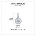 wholesale 925 Sterling Silver Elegant Plated with White Gold Moissanite Halo Earrings With Sparkling Round Center Stones-0-3