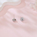 wholesale 925 Sterling Silver Elegant Moissanite Floral Stud Earrings - Luxury Jewelry Collection-0-2