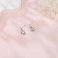 wholesale 925 Sterling Silver Elegant Butterfly Moissanite Earrings In Silver With Sparkling Accents-0-5