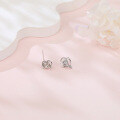 wholesale 925 Sterling Silver Elegant Heart-shaped Moissanite Earrings In Plated with White Gold-0-4