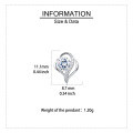 wholesale 925 Sterling Silver Elegant Heart-shaped Moissanite Earrings In Plated with White Gold-0-3