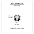 wholesale 925 Sterling Silver Elegant Floral Moissanite Stud Earrings With Black Accents-0-2