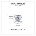 wholesale 925 Sterling Silver Elegant Heart-shaped Moissanite Earrings In Plated with White Gold With Sparkling Accents-0-3