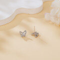 wholesale 925 Sterling Silver Elegant Butterfly Moissanite Earrings With Sparkling Accents-0-1