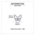 wholesale 925 Sterling Silver Elegant Butterfly Moissanite Earrings With Sparkling Accents-0-3