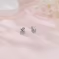 wholesale 925 Sterling Silver Elegant Moissanite-studded Silver Earrings Wholesale With Twisted Vine Design-0-4