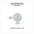 wholesale 925 Sterling Silver Classic Halo Moissanite Stud Earrings In Platinum-0-3