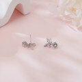 wholesale 925 Sterling Silver Elegant Moissanite Butterfly Earrings: Sparkling Brilliance In Every Flutter-0-5