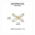 wholesale 925 Sterling Silver Elegant Butterfly Gemstone Earrings With Plated With Gold Accents-0-3