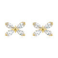 wholesale 925 Sterling Silver Elegant Butterfly Gemstone Earrings With Plated With Gold Accents-0-1