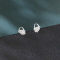 wholesale 925 Sterling Silver Elegant Silver Bow Earrings With Zircon-studded Accents-0-4
