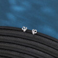 wholesale 925 Sterling Silver Elegant Heart-shaped Zircon Accent Silver Stud Earrings-0-4