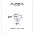 wholesale 925 Sterling Silver Elegant Heart-shaped Zircon Accent Silver Stud Earrings-0-2