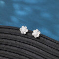 wholesale 925 Sterling Silver Elegant Floral Zircon Earrings-0-5