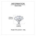 wholesale 925 Sterling Silver Elegant Triple Pear Zircon V-shape Plated with White Gold Stud Earrings-0-3