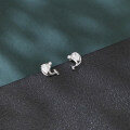 wholesale 925 Sterling Silver Heart-shaped Teardrop Gemstone Silver Earrings-0-5