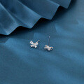 wholesale 925 Sterling Silver Elegant Butterfly Zircon Earrings In Sterling Silver-0-5