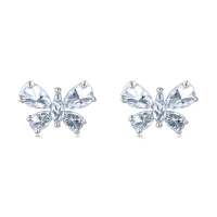 wholesale 925 Sterling Silver Elegant Butterfly Zircon Earrings In Sterling Silver-style