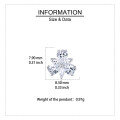 wholesale 925 Sterling Silver Four-stone Clover Design Zircon Accent Stud Earrings In Plated with White Gold Setting-0-3