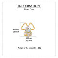 wholesale 925 Sterling Silver Charming Bunny Ear Zircon Plated With Gold Earrings-0-3