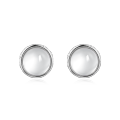 wholesale 925 Sterling Silver Precision Crafted Circular Lenses With Reflective Silver Rims-0-0