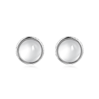 wholesale 925 Sterling Silver Precision Crafted Circular Lenses With Reflective Silver Rims-style