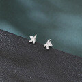 wholesale 925 Sterling Silver Elegant Silver Starfish Earrings With Zircon Accents-0-5