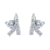 wholesale 925 Sterling Silver Elegant Silver Starfish Earrings With Zircon Accents-style