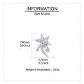 wholesale 925 Sterling Silver Elegant Silver Flower Stud Earrings With Zircon Accents-0-3